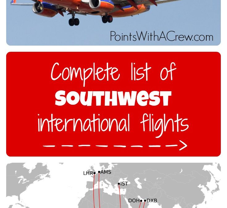 Complete list of Southwest international flights