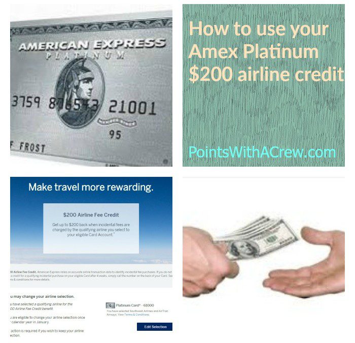 How to use your Amex Platinum $200 airline credit