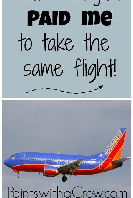 Southwest just PAID me to take the same flight!