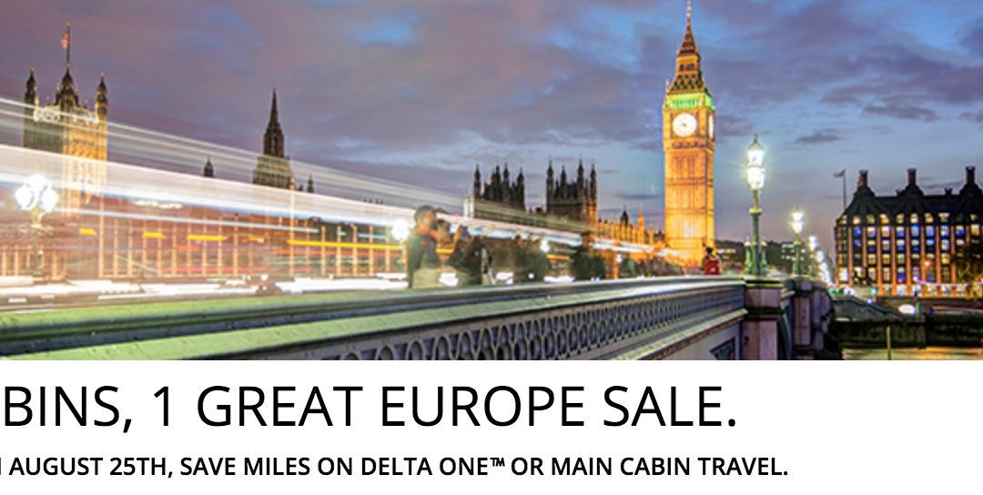 Reminder: 18% off award tickets to Europe with Delta – book by tomorrow