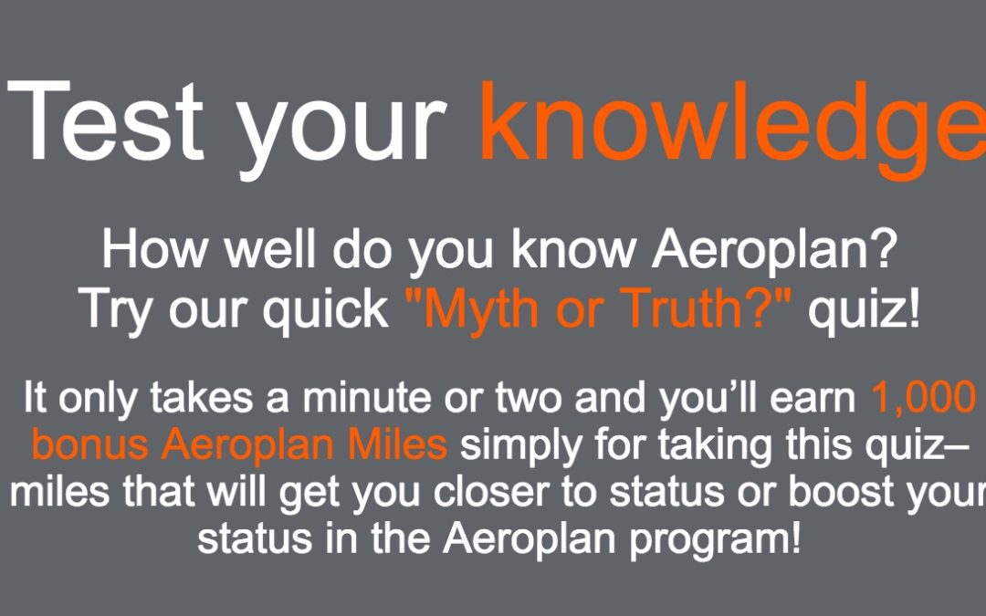 Get 1000 Aeroplan (Air Canada) miles in about a minute