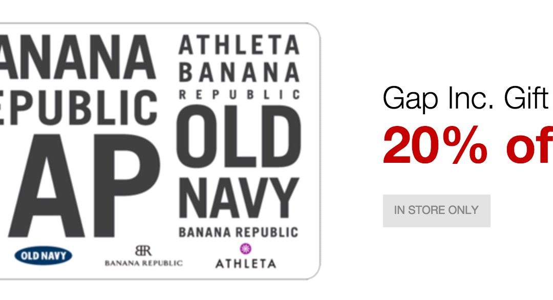 20% off Gap cards coming up next week (possible moneymaker)