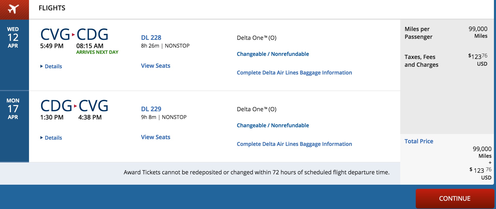 Total Price. LAX to CDG Flights. Flight Schedule Delta Air lines. Price for one.