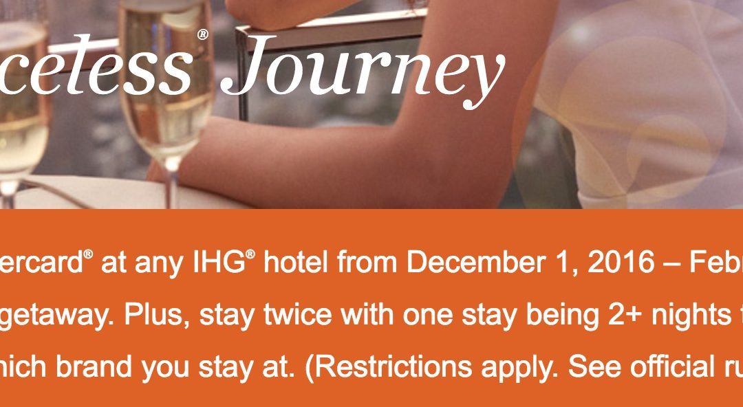 IHG Priceless Experiences promotion – starts today