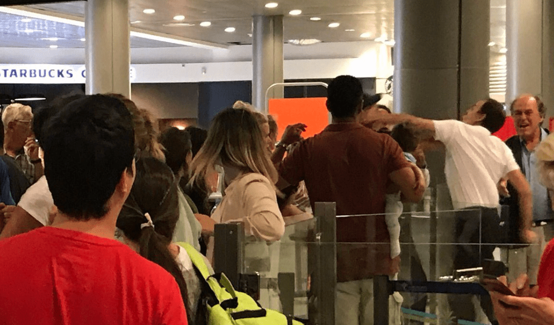 Not so Nice: French airport worker punches passenger holding baby