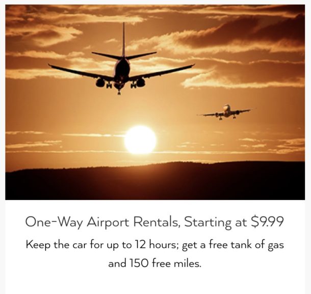 Avis offering 9.99 one way car rentals Points with a Crew