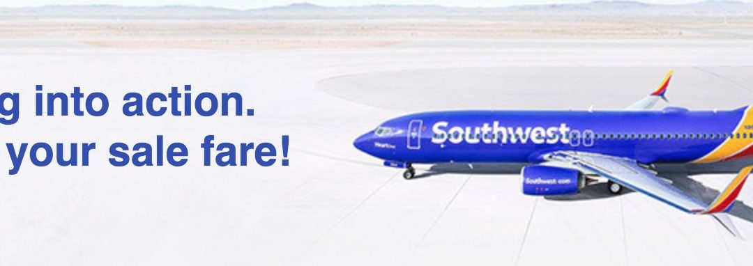 Southwest fare sale from $59 or 3000 points