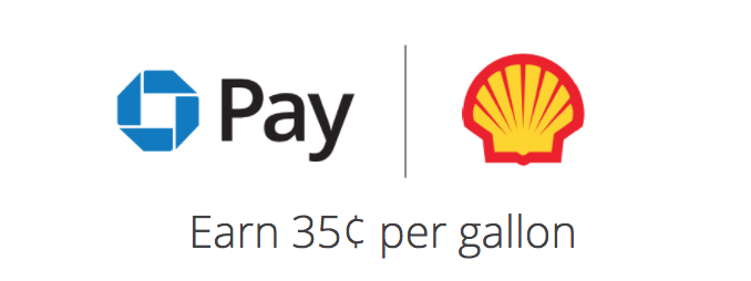 Earn 35 cents per gallon with Chase Pay at Shell Stations