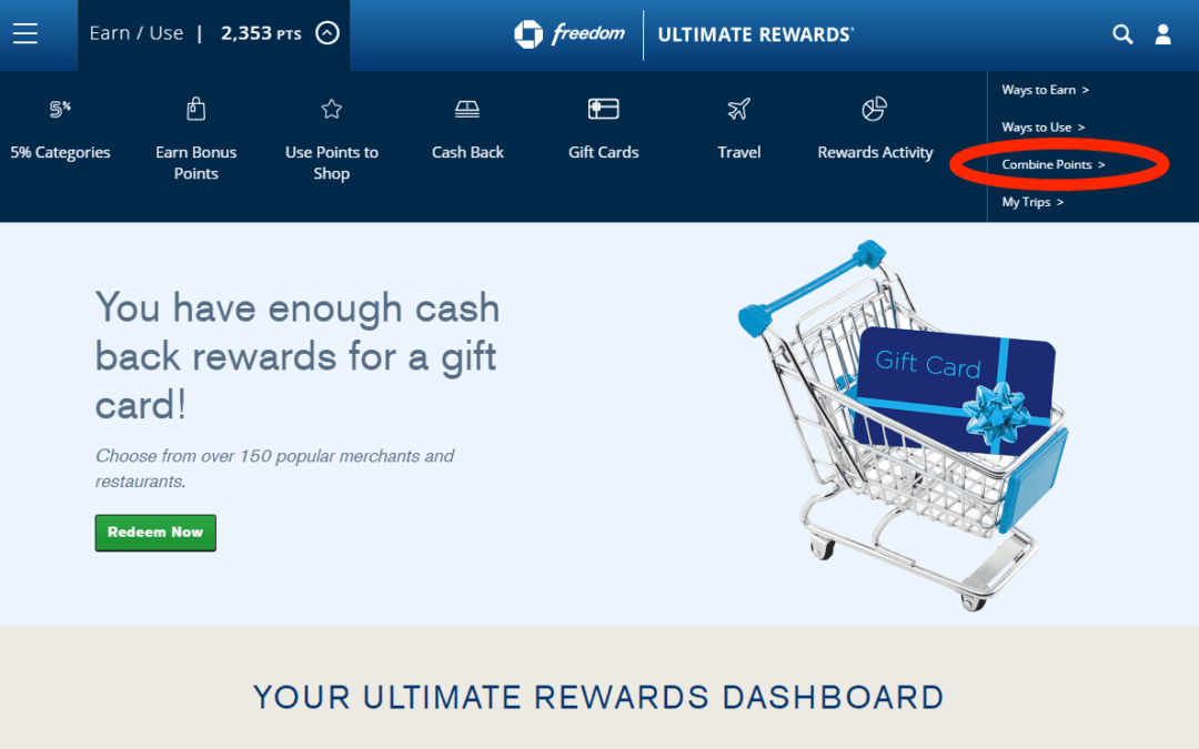 How to combine Chase points from multiple accounts