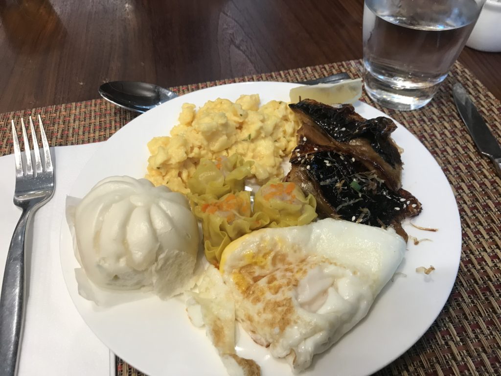 a plate of food on a table