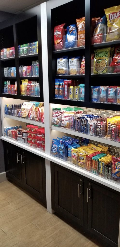 shelves of food on shelves