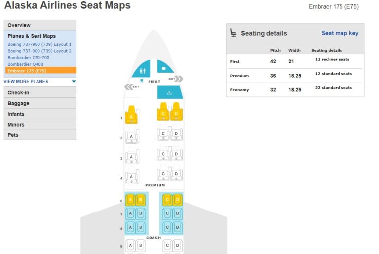 061219 AS E175 Seat Map - Points with a Crew