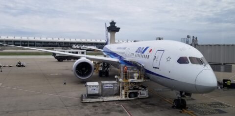 an airplane at an airport