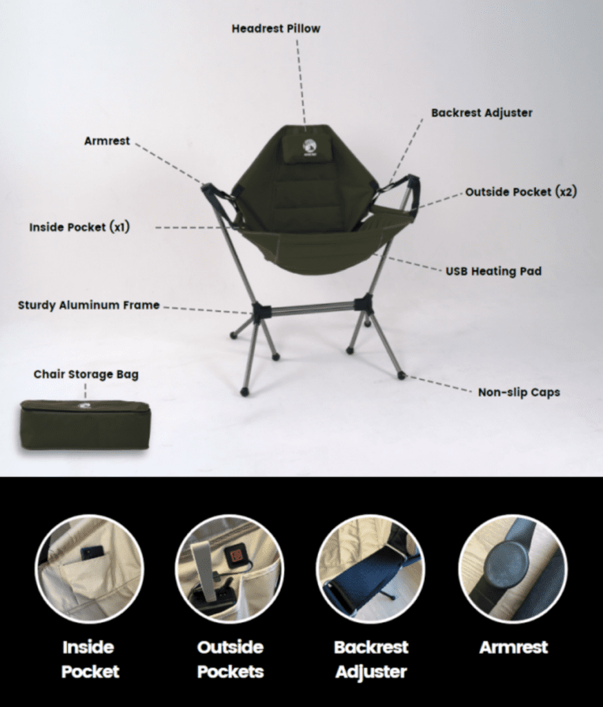 a folding chair with instructions