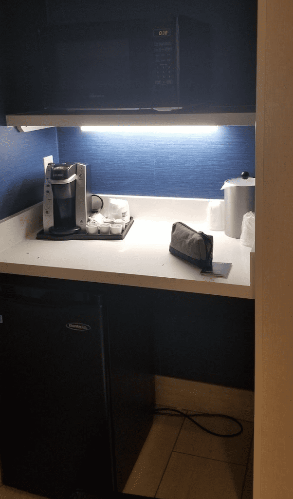 a coffee machine on a counter