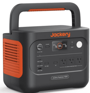 a black and orange portable power generator