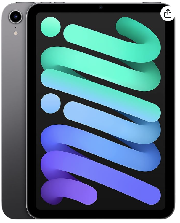 a cell phone with a colorful spiral design