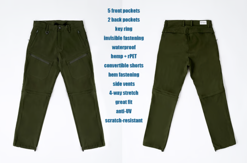 a pair of green pants