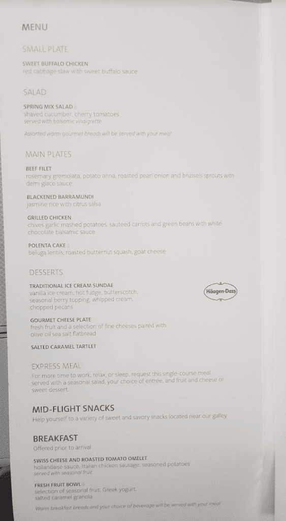 a menu of a restaurant