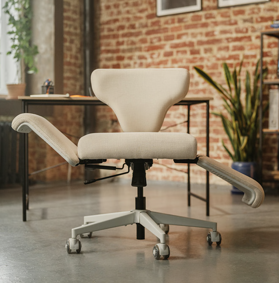 a white chair in a room